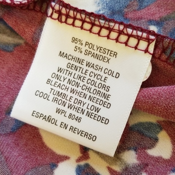 NWT! CHARTER Club Cranberry Printed Size PS Dress - Picture 7 of 8